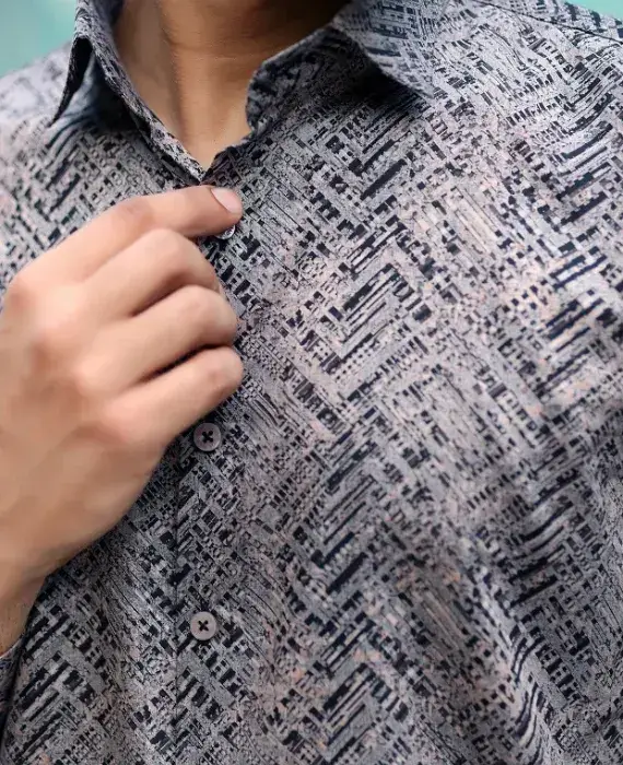 Monogram Geometric Print Shirt